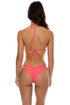 Luli Fama Hot Tropics Wavy Ruched Back Tie Side Bottom